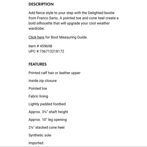 NIB Franco Sarto Delighted2 Cone Kitten Heel Ankle Bootie - Picture 11 of 13